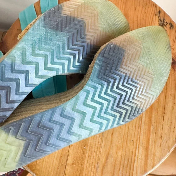 Missoni Sport Nkle Wrap Raffie Wedge Heels Sandals 40 - Picture 10 of 11